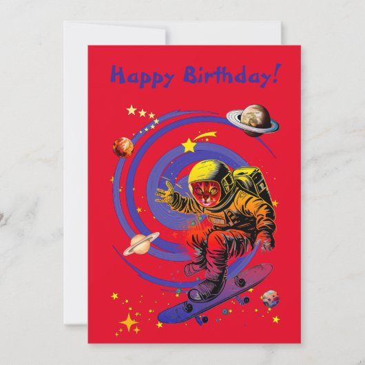 Surfen op de vortex Birthday Kaart (Voorkant)