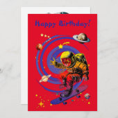 Surfen op de vortex Birthday Kaart (Voorkant / Achterkant)