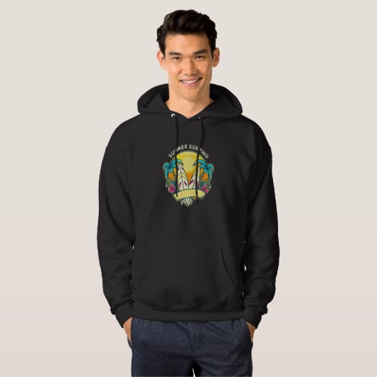Surfen op de zomerparadijzen Hallo S Hoodie (Voorkant volledig)