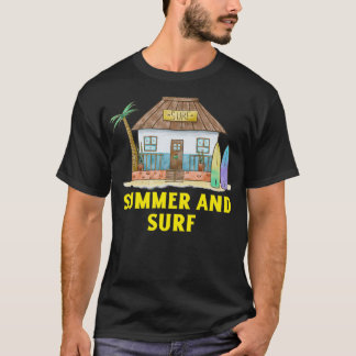 Surfen op de zomertijd en de zomervakantie t-shirt