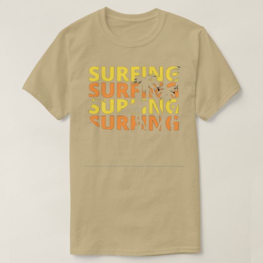 Surfen op design 1 t-shirt (Design voorkant)