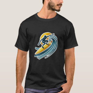 Surfen op een golf T-shirt