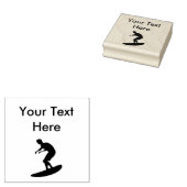 Surfen op een surfboard rubberen stempels (Gestempeld)