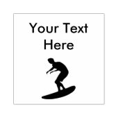 Surfen op een surfboard rubberen stempels (Afrduk)