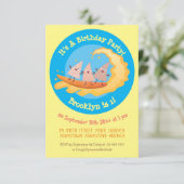 Surfen op feestelijke uitnodiging voor nachos-maïs (Staand voorkant)