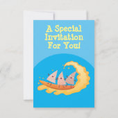 Surfen op feestelijke uitnodiging voor nachos-maïs (Achterkant)