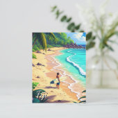 Surfen op Fiji Briefkaart (Staand voorkant)