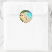 Surfen op Fiji Ronde Sticker (Tas)