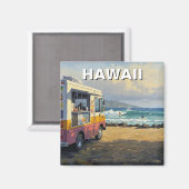 Surfen op Hawaii Food Truck Magneet (Voorkant / Achterkant)