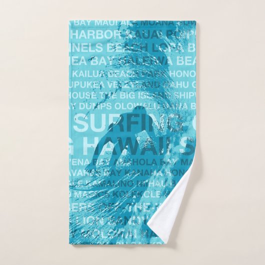 Surfen op Hawaii Green Room Hawaiian Surfer - Blau Bad Handdoek (Handdoek)