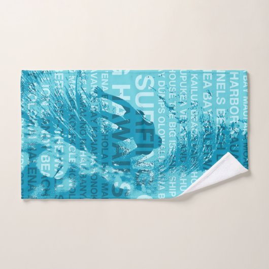 Surfen op Hawaii Green Room Hawaiian Surfer - Blau Bad Handdoek (Handdoek)