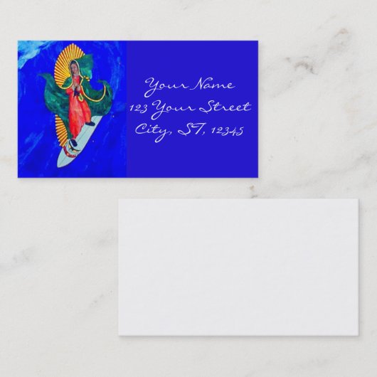 Surfen op heiligblauw visitekaartje (Voorkant / Achterkant)