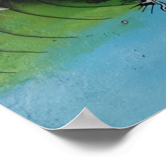 "Surfen op het Poster van de inlaat" (Hoek)