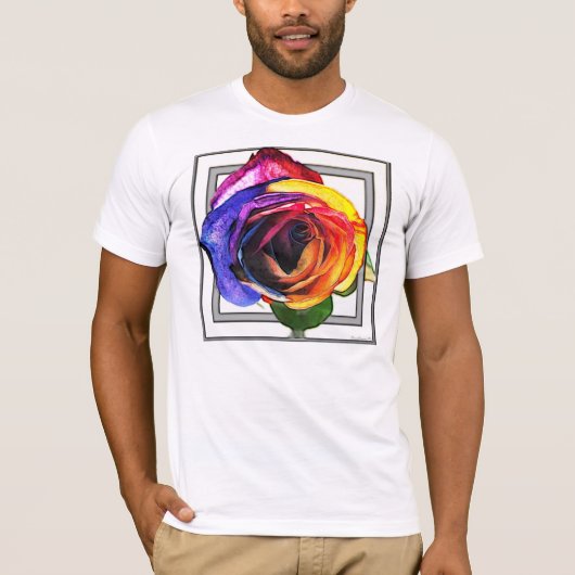 Surfen op het Shirt van het regenboogRoos (Voorkant)