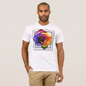 Surfen op het Shirt van het regenboogRoos (Voorkant volledig)