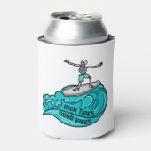 Surfen op het skelet, hoge tonen en goede virussen blikjeskoeler (Blikje Voorkant)