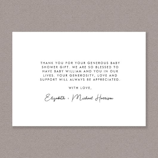 Surfen op het strand Baby shower Bedankkaart