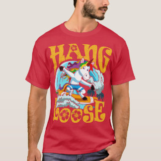 Surfen op het Surf met losse Unicorn Surfer T-shirt