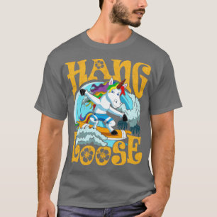 Surfen op het Surf met losse Unicorn Surfer T-shirt