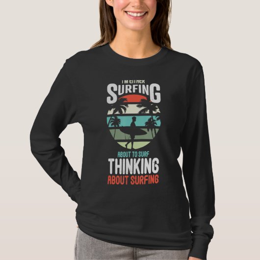Surfen op het Surf Surfer 70s 80s Sunset T-shirt (Voorkant)