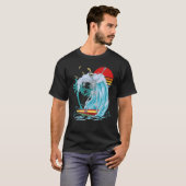 Surfen op het Surf van de rugleuning van het skele T-shirt (Voorkant volledig)