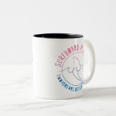 Surfen op het surfgebied van surfen op surfen op s tweekleurige koffiemok (Voorkant rechts)