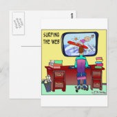 Surfen op het web briefkaart (Voorkant / Achterkant)