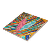 Surfen op kleurrijk avontuur tegeltje (Zijkant)