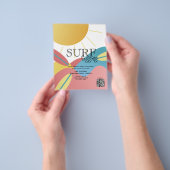 Surfen op lessen voor volwassenen en kinderen flyer (Hand)