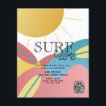 Surfen op lessen voor volwassenen en kinderen flyer<br><div class="desc">Surfende lesson Flyers voor promotionele evenementen</div>
