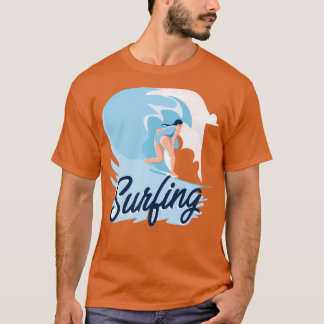 Surfen op meisjes t-shirt