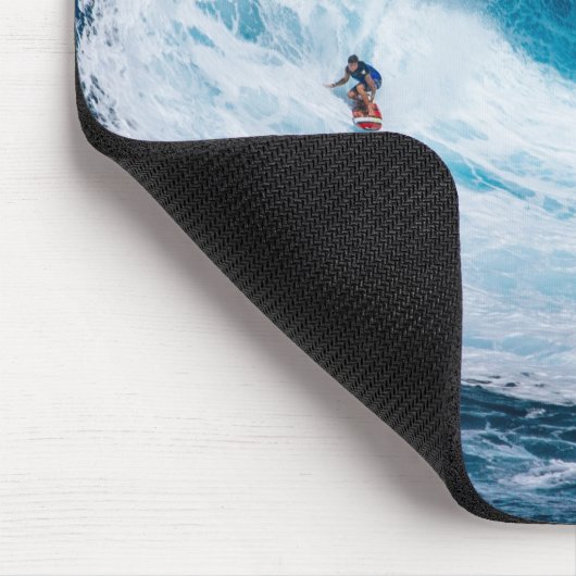 Surfen op Muismat Big Ocean Tunnel Wave Custom (Hoek)