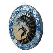 Surfen op oceaangolven dartbord (Voorkant Rechts)