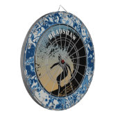 Surfen op oceaangolven dartbord (Voorkant Links)