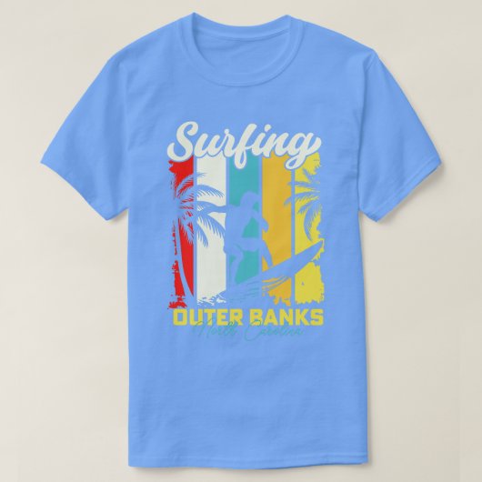 Surfen op Outer Banks North Carolina T-shirt (Design voorkant)