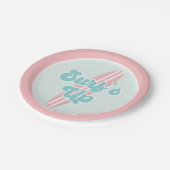 Surfen op roze  Borden Papieren Bordje (Gekanteld)
