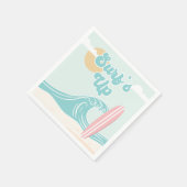 Surfen op roze  Borden Servet (Hoek)