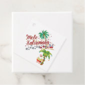 Surfen op Santa Hawaiian Gift Label (In situ)