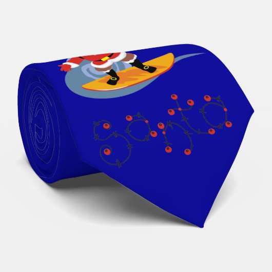 Surfen op Santa Stropdas (Opgerold)