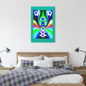 Surfen op spiraaltjes canvas afdruk (Insitu (Slaapkamer))