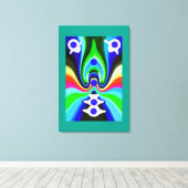 Surfen op spiraaltjes canvas afdruk (Insitu (Houten vloer))