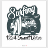 Surfen op sticker postvak (Vel)