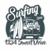 Surfen op sticker postvak (Voorkant)