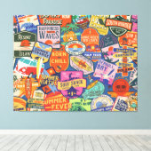 Surfen op Stickers Canvas Afdruk (Insitu (Houten vloer))