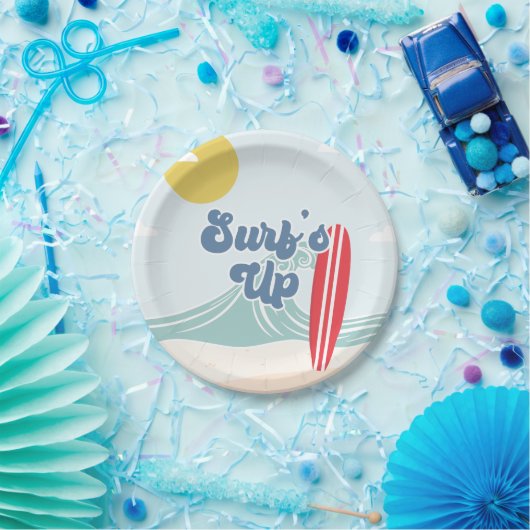 Surfen op strand Birthday Papieren Bordje (Feest)