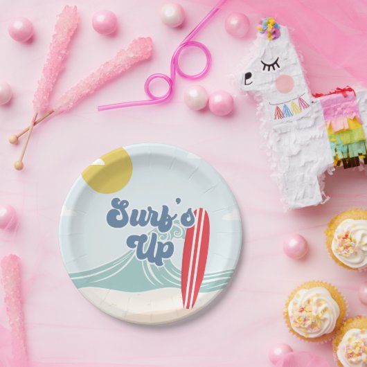 Surfen op strand Birthday Papieren Bordje (Feest)