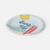 Surfen op strand Birthday Papieren Bordje (Gekanteld)