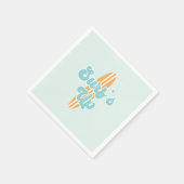 Surfen op strand Birthday Servet (Hoek)