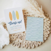 Surfen op strand kinderen op Birthday party Kaart