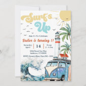 Surfen op Sun Shine Beach Birthday Kaart (Voorkant)